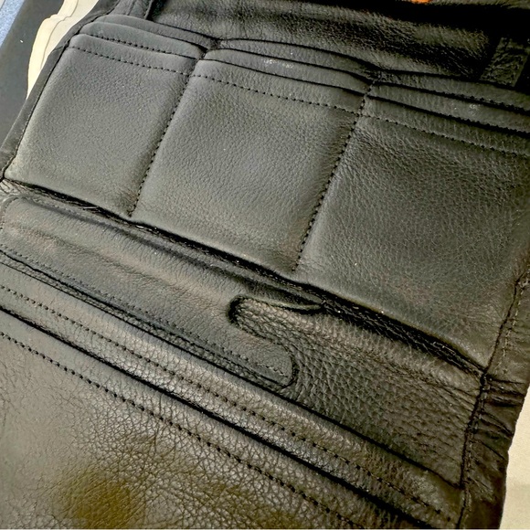 Vintage J. Duseu Leather Bag Purse Black Made In USA - Picture 9 of 9